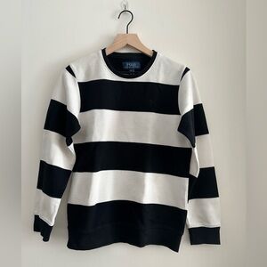 Polo by Ralph Lauren Men's Sweater in Black and White Stripes